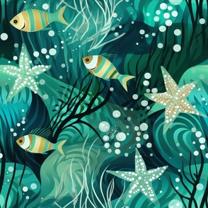 Aquatic Starfish: Underwater Ballet  