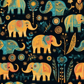 Boho Elephants: Enchanted Parade  