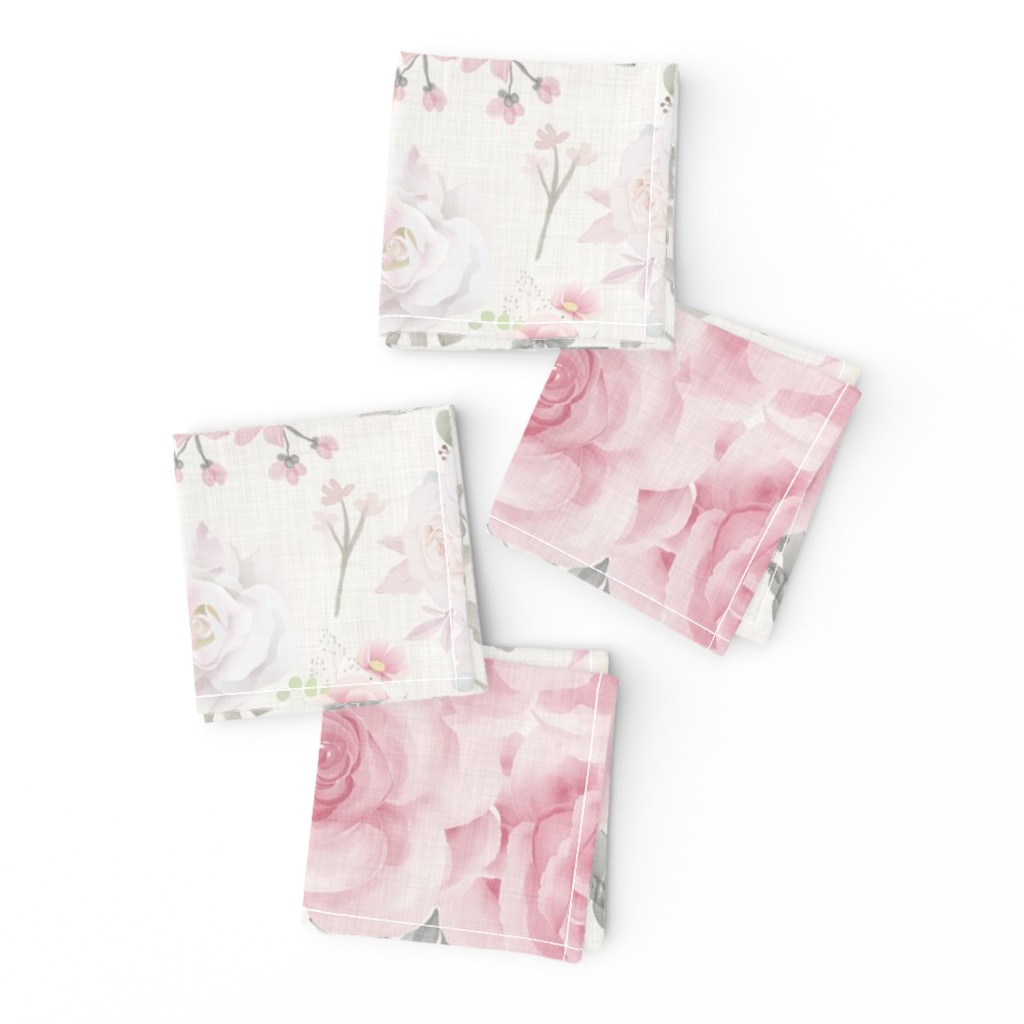 Floral Linen / Pink