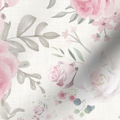Floral Linen / Pink