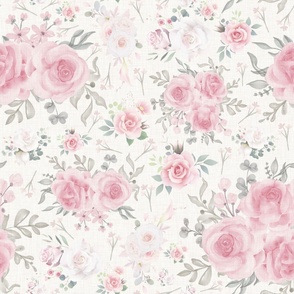 Floral Linen / Pink