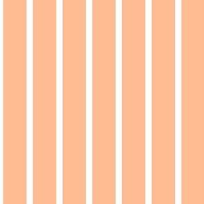 Retro Peach fuzz hickory  stripes in Pantone Peach Plethora