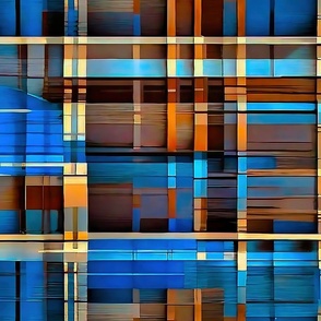blue brown yellow rectangles