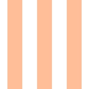 3 Inch Circus Tent Stripe in Peach Fuzz Color of the Year 2024 and White 