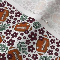 Small Scale Team Spirit Football Floral in Texas A_M Maroon and White (2)