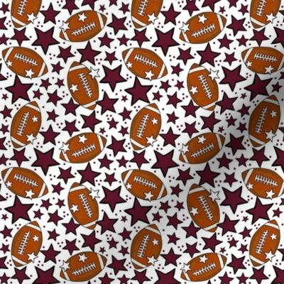 Small Scale Team Spirit Footballs and Stars in Texas A_M Maroon and White (2)