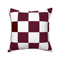 Large Scale Team Spirit Football Checkerboard in Texas A_M Maroon and White