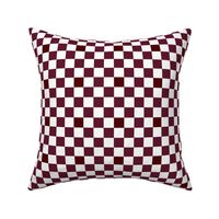 Small Scale Team Spirit Football Checkerboard in Texas A_M Maroon and White