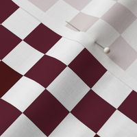 Small Scale Team Spirit Football Checkerboard in Texas A_M Maroon and White
