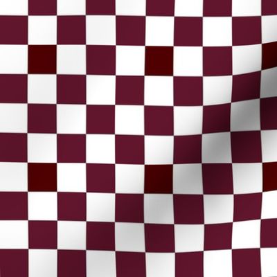 Small Scale Team Spirit Football Checkerboard in Texas A_M Maroon and White