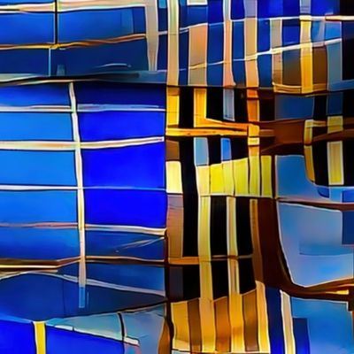 abstract blue yellow brown stripes