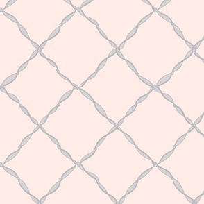 Pink and Gray Ribbon Lattice Pattern