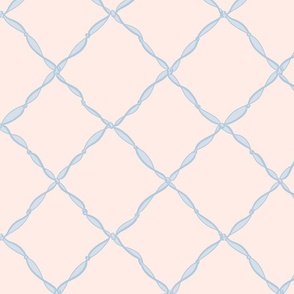 Pink and Blue Ribbon Lattice Pattern