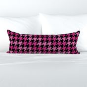 Large Scale Houndstooth in Black and Berry Pinks