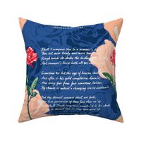 Love sonnet with roses blue