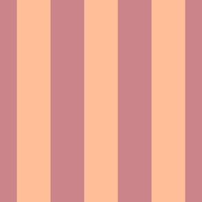 3 Inch Circus Tent Stripe in Peach Fuzz Color of the Year 2024 and Dusty Rose