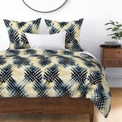 Shibori Navy Ivory Mesh  ATL_1734