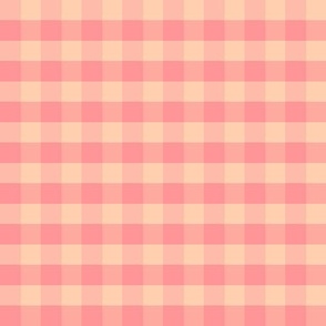 Peach Fuzz Gingham 1/2 inch