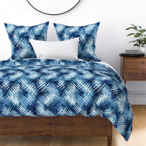 Shibori Indigo White Grids ATL_1764