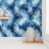 Shibori Indigo White Grids ATL_1764