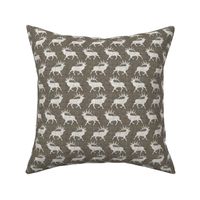 Elk on Linen - Small - Brown Sepia Animal Rustic Cabincore Boys Masculine Men Outdoors Hunting Cabincore Hunters