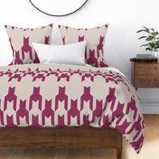 Modern tan and pink Houndstooth pattern
