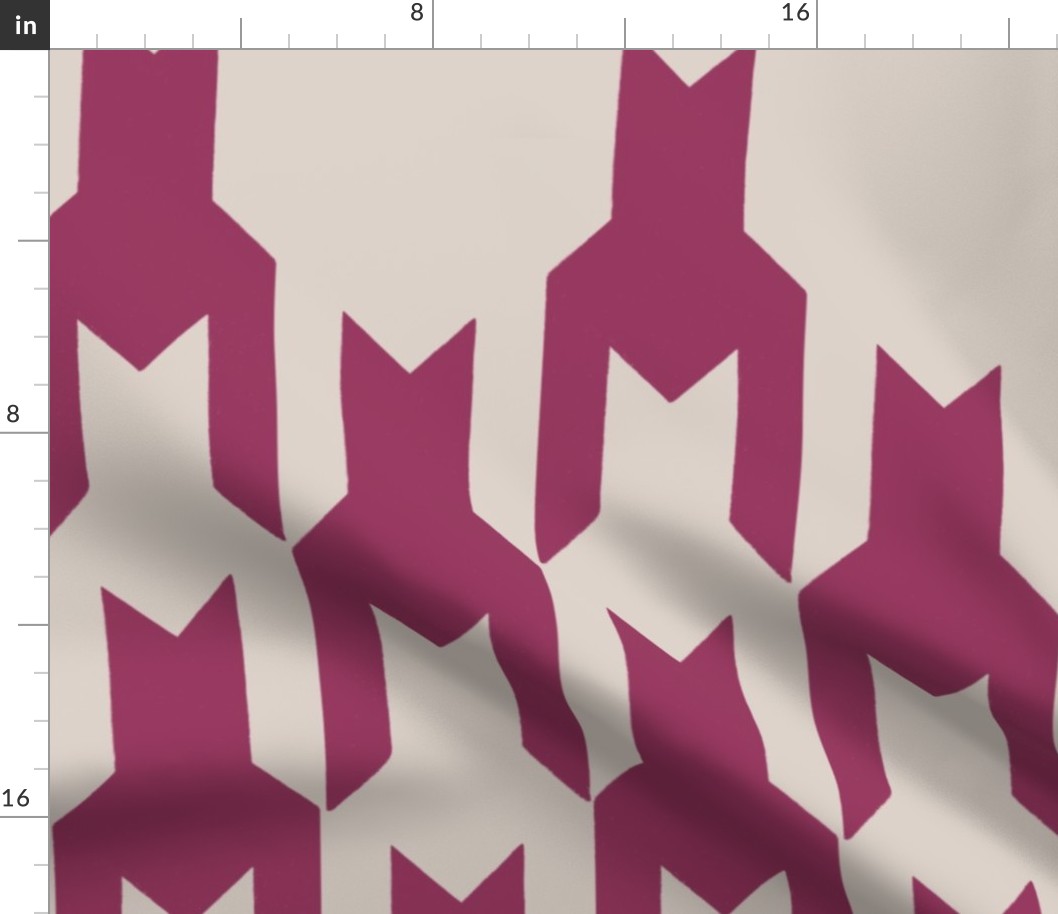 Modern tan and pink Houndstooth pattern