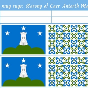 mug rugs: Barony of Caer Anterth Mawr (SCA)