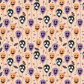 Halloween Party Balloons-soft orange, purple, black, Spooky, Funny Halloween, Kids Halloween, Halloween Decor
