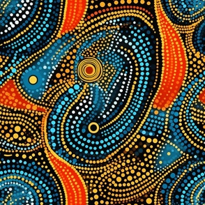 Festive Aboriginal Dot Art