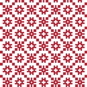 Latvian Pattern Red