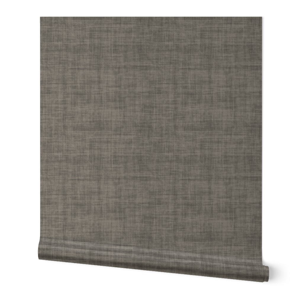 Walnut Brown Linen Texture - Large - Rustic Cabincore Masculine Aesthetic Textured Boy Print  Wood Russet Sepia