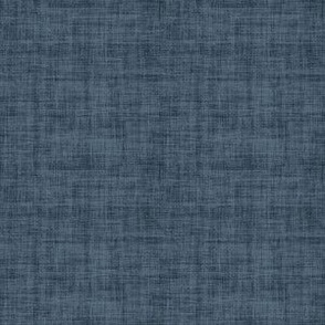 Steel Blue Linen Texture - Small - Rustic Cabincore Masculine Aesthetic Textured Boy Print Navy Blue Prussian Blue