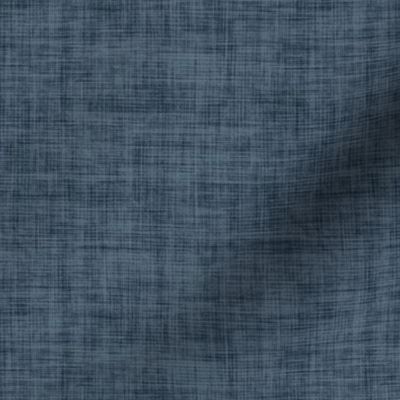 Steel Blue Linen Texture - Medium - Rustic Cabincore Masculine Aesthetic Textured Boy Print Navy Blue Prussian Blue