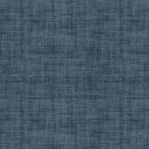 Steel Blue Linen Texture - Large - Rustic Cabincore Masculine Aesthetic Textured Boy Print Navy Blue Prussian Blue