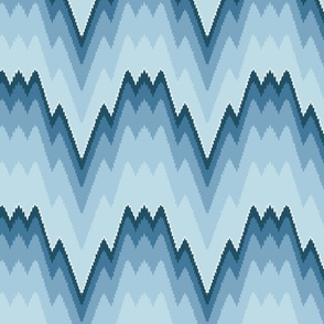 Chevron in French Provincial soft blue tones
