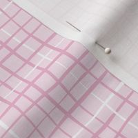 Linen weave in pink and white with texture