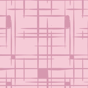 Large Scale - Crisscross Baby Girl Nursery Wallpaper - Blush Pink