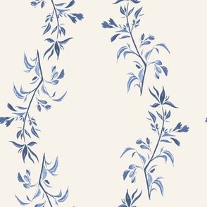 Watercolor, Trellis, Nara Ivory Blue