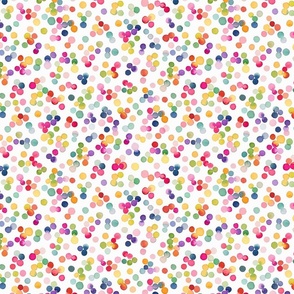 Festive watercolor dots Colorful confetti Modern geometric Small