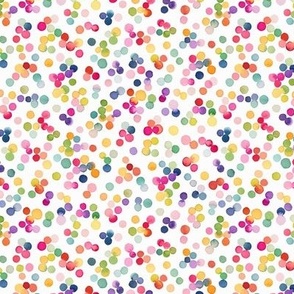 Festive watercolor dots Colorful confetti Modern geometric Micro