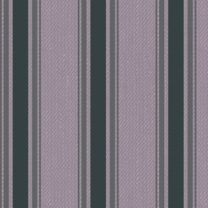 Ticking Stripe (Medium) - Regent Green and Regent Green Tint on Hazy Lilac  (TBS211)