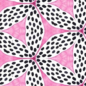 Abstract pink flower design from Anines Atelier. Use the design for dining room  and girls room decor