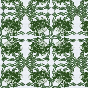 Marigold And Vines Squares Green