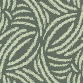 Block Print Tribal Basket Weave in forest moss sage green