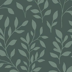 Botanical Minimalism| Medium Scale | Sage Green, mint green | non-directional leaves