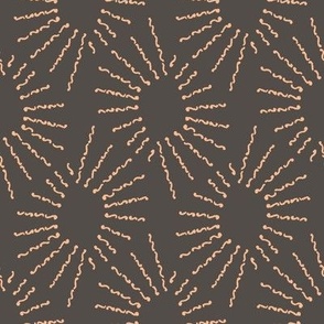 Block Print Moroccan Boho Desert in brown and peach