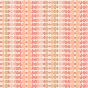 Boho Bead Candy Stripe | Pantone 2024 COY Peach Fuzz  #FFBE98 - coral, peach, pink, modern, abstract, wood beads, beaded curtain