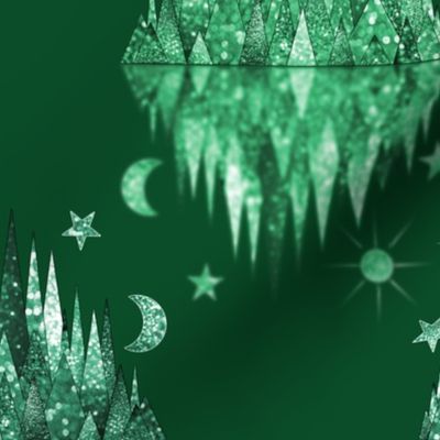 Sparkle Mountain on Shimmer Lake (Emerald Green)  