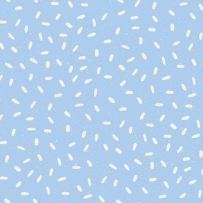 Large Chalk Textured Sprinkle Dots in Cornflower Blue